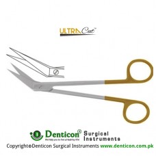 UltraCut™ TC Locklin Gum Scissor Angled - One Toothed Cutting Edge Stainless Steel, 16 cm - 6 1/4"